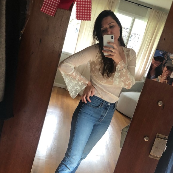 Sandro Blouse lace sleeves - Picture 4 of 8